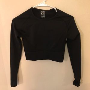 KORA FITNESS SEAMLESS BLACK LONG SLEEVE